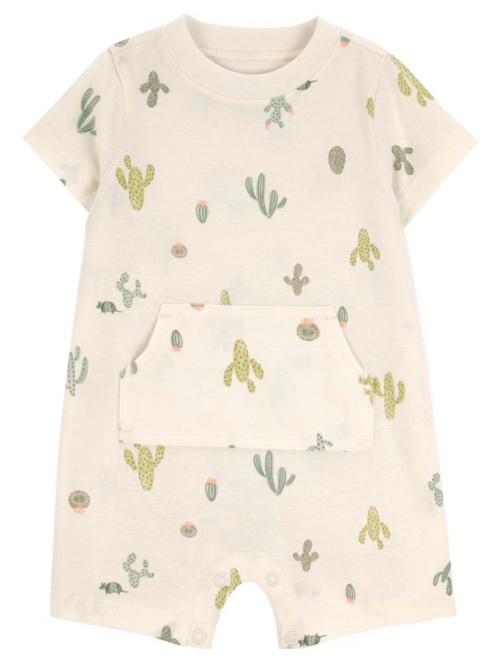 Carter’s Boys 18M Cactus Print Green Cream Romper One-Piece Boho Fall Neutral